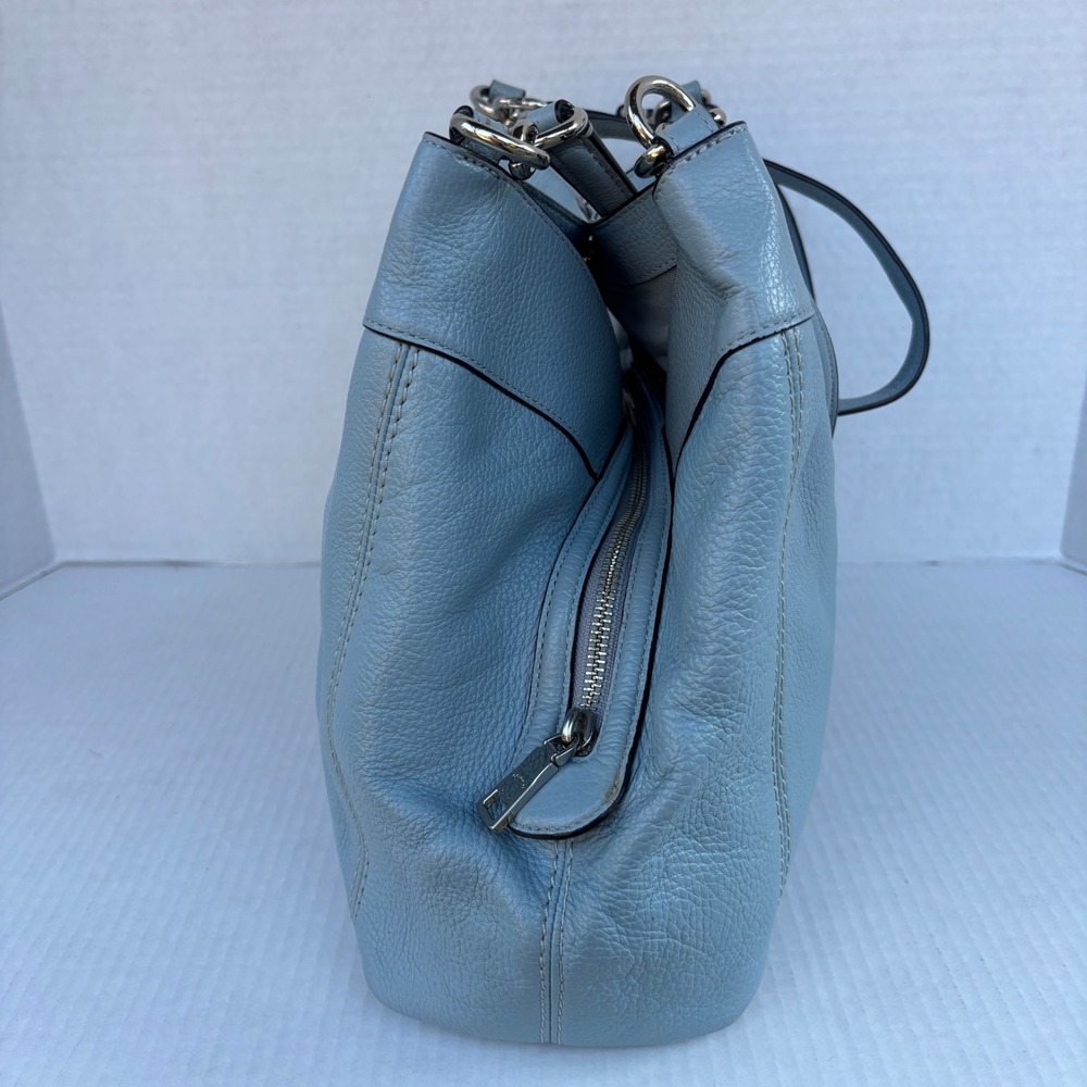 Coach‎ Lexy Shoulder Bag Light Blue Pebbled Leather Hobo F28997 - Picture 11 of 16